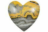 Polished Bumblebee Jasper Heart - Indonesia #210536-1